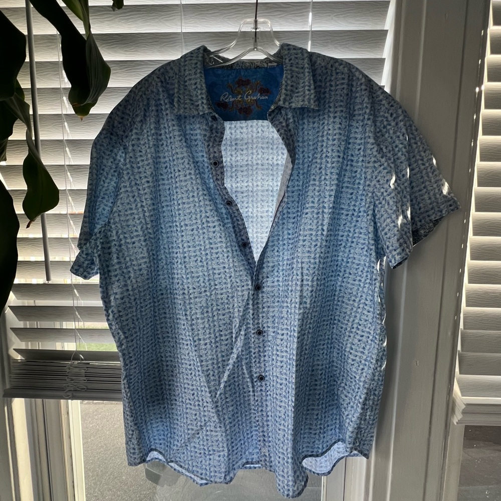 Robert Graham Blue Patterned Casual Shirt